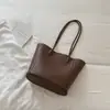 Bolsa de mão retrô Shuai Mijia, bolsa tote feminina de grande capacidade nova moda 2026, bolsa de ombro simples e casual
