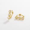 Comércio exterior transfronteiriço europeu e americano 925 prata esterlina zircão orelha studs mulheres brincos simples brincos na moda orelha piercing all-matching