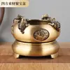 Venta al por mayor del fabricante Latón Cuatro Bestias Míticas Sapo Dorado Cuenco del Tesoro, Cuenco del Tesoro Giratorio para la Riqueza de Todas las Direcciones, Artesanía de Regalo para el Hogar