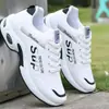 Zapatos de Hombre Nueva Moda Primavera y Otoño Tenis de Piel Zapatos Blancos Impermeables Resistentes al Desgaste Tendencia Casual para Correr