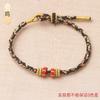 Pulsera del zodiaco DIY usar cuentas de transferencia oro este año cuerda roja amantes ocho guardias cuerda de mano venta al por mayor