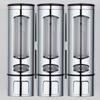 Dispensador de Jabón de Tres Cabezales de 400 ml Montado en Pared para Hoteles y Casas de Huéspedes, Dispensador de Champú, Dispensador de Gel de Ducha, Botella Dispensadora de Jabón, Gel de Ducha