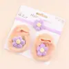 Conjunto de Faixa de Cabelo Antiderrapante para Bebê 0-1 Ano Flor de Lã Faixa de Nylon Meias para Criança Pequena Acessórios de Cabelo para Bebê Adorno de Cabeça