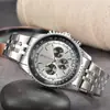 Preço Baixo Seis Pinos Função Completa Quartzo AliExpress Cronógrafo Explosivo Moda Masculino Quartzo Explosivo Pulseira de Couro Relógio