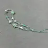 Cuentas de Cerámica en Forma de Estrella Color Menta Original Lanyard para Teléfono Estilo Ins de Moda Cadena para Teléfono Femenina Correa Anti-Pérdida