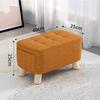 Banco moderno simple para el hogar de tela, taburete para zapatos de puerta, reposapiés de sofá, taburete bajo de madera maciza