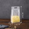 Bolsa Transparente Esmerilada para Empaque de Alimentos de Fruta Deshidratada Sello de Ocho Lados Autoportante con Cierre Ziplock Bolsa de Plástico para Snacks y Alimentos Lista para ser a Prueba de Humedad