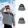 Ropa Infantil Balabala Chaqueta de Plumas para Niños Abrigo Acolchado con Capucha para Niños y Niñas Chaqueta de Invierno a Juego para Padres e Hijos Bloqueo de Color Versátil