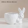 Criativo suculenta desenho animado coelho fofo vaso de planta especial personalizado cerâmica grande diâmetro boca redonda casa mesa carne pote
