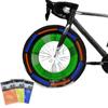 Adesivo refletivo para raios de bicicleta, adesivo refletivo para mountain bike, tira de arame de aço, adesivo Hot Wheels, adesivo colorido para ciclismo