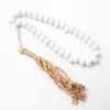 Pulsera de Cuentas de Oración 8*11mm con 33 Cuentas, Nuevo Estilo de Oriente Medio Rosario de Mano, Pulsera Saudí al por Mayor
