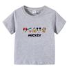 Camiseta de Algodón con Estampado de Dibujos Animados para Niños Verano Manga Corta Top Guapo para Niño Top de Verano de Cuello Redondo Vestido de Verano para Bebé
