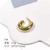 Brincos Cilíndricos Vazados Grossos de Moda Estilo Minimalista Transfronteiriços Europeus e Americanos Brincos Simples Banhados Brincos com Franjas