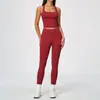Conjunto de Fitness Sin Costuras Adelgazante Espalda Bonita Control de Abdomen Glúteos de Melocotón Transpirable Pilates Entrenamiento Ropa de Yoga para Mujer 5112