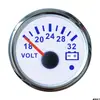 Voltímetro Colorido para RVs e Iates, Carro Modificado Legal Automático de Mudança de Cor 12V/24V
