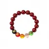 Pulsera de Arena Dorada Púrpura Cinabrio Dios de la Riqueza de Cinco Vías Transmisión en Vivo Más Vendido Cinabrio Pulsera para Hombres y Mujeres Pixiu Dios de la Riqueza de Cinco Vías