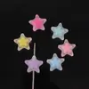 Contas pentagrama acrílicas foscas de 18mm com cor interna, contas estrela com furo reto para pulseira e colar DIY, materiais artesanais