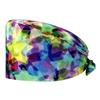 Gorro de trabajo para pediatra con estampado de dibujos animados, gorro quirúrgico de algodón, estampado de enfermera femenina, banda elástica ajustable