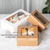 Fabricante de Shenzhen Papel para Hornear y Envolver Base para Cupcake 4 pulgadas Postre en Rebanadas Galletas para Llevar Caja para Pastel