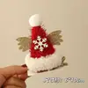 Nuevo tocado transfronterizo sombrero de Navidad pinza para el pelo cuernos pinza para la cabeza de adulto pinza para el pelo de niños copo de nieve alas celebridad de internet mujer