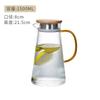 Tetera de vidrio borosilicato resistente al calor con asa, de gran capacidad, para uso doméstico, para agua fría y hervida.