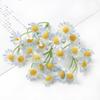 Ramo de Margaritas Artificiales Estilo Bosque Flores de Plástico DIY Sombrero de Paja Decoración de Ropa Flores de Seda Flores Falsas Materiales para Corona Hecha a Mano