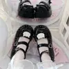 Moda Diaria 2025 con Dulces Faldas Nuevas, Zapatos de Cuero Estilo Soft Girl, Versátiles y Lindos Zapatos Mary Jane de Suela Gruesa Lolita