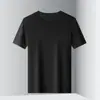 Camiseta de Malla Helada de Manga Corta para Hombre Verano Delgada Color Sólido Cuello Redondo Superior Talla Grande Secado Rápido Sensación de Hielo Transpirable Camiseta Básica