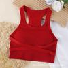 Estilo de chica caliente europeo y americano Sujetador deportivo de yoga fitness de espalda bonita en forma de I sin aro de acero top tubo chaleco ropa interior con pecho envuelto para mujer