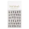 Pegatinas para Uñas de Dedo Calavera de Halloween Planas Adhesivas Calavera Oscura Uñas DIY Pegatinas de Arte para Uñas Joyería Estilo Dh