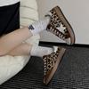 2025 Novo Estilo Desgastado Casual Versátil Combinação de Cores Tendência Paleta de Cores Brilhantes Sapatos de Cano Baixo Planos Estrela para Mulheres