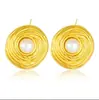Pendientes Populares de Acero Inoxidable en Internet Europeos y Americanos para Mujer Lujo Ligero Transfronterizos Elegantes Retro Moda Joyería de Acero de Titanio de Gama Alta