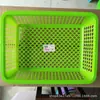 Cesta Longa de 2 Yuan Mais Vendida (Cesta de Armazenamento) Cesta Organizadora de Peneira Quadrada Pequena de Plástico Cesta de Plástico Cesta Drenante Retangular