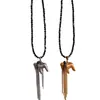 Collar Largo con Colgante de Caballo del Año Nuevo Zodiacal, Diseño de Nicho de Lujo Ligero, Cadena de Suéter Versátil de Alta Gama con Perlas para Mujer