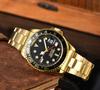 Marca Laboral Verde GMT4 Agujas Exportación Nuevo Reloj de Cuarzo de Moda Casual para Hombre Venta al por Mayor de Fábrica