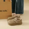 Zapatos Birkenstock con Plataforma de Encaje y Terciopelo para Mujer en Otoño e Invierno Casual Antideslizantes Cálidos Zapatos de Mocasín de Una Sola Pierna con Suela Gruesa y Zapatos de Algodón