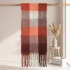 Comércio Transfronteiriço|Cachecol Xadrez de Imitação de Mohair de Alta Qualidade|Xadrez de Acrílico Quente para Outono e Inverno|Suporta Personalização de Logo