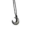 Collar de luna creciente para hombre, plata Yaoshi, de alta gama, con cordón tejido a mano, accesorios, joyería sencilla de verano para mujer.