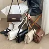 Bolsa de Mão Feminina Nova Moda Duas Peças Bolsa Mãe e Filho Toque de Luxo Grande Capacidade Bloqueio de Cores Tendência para o Trabalho Bolsa Transversal