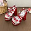 Sapatos Lolita saltos altos sapatos lo laço branco Mary Jane emagrecedor versátil primavera festa do chá