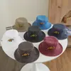 Chapéu de Pescador Novo para Crianças AliExpress Transfronteiriço Primavera e Outono Bordado Chapéu de Sol Digger Algodão Lavado Retrô Chapéu Masculino S246