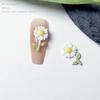 Nuevo Arte de Uñas de Flores Blancas Joyería Mixta Margarita Luminosa DIY Accesorios para Aretes Lirio Fresco del Anillo Accesorios