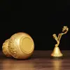 Adorno de Calabaza de Nueve Tortugas de Latón con Apertura, Calabaza de Medicina Celestial para Decoración de Escritorio en Casa y Oficina, Calabaza de Tortuga de Ocho Tesoros