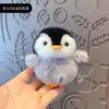 Baimao Original Lindo Pingüino Pequeño Peluche Llavero Colgante Muñeco de Dibujos Animados Juguete Llavero Adorno para Bolsa