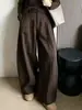 Pantalones Casuales de Mujer con Cinturón y Estilo Globo 2026 Nuevo Estilo Primavera y Otoño Relajados Simples Color Sólido Cintura Semi-Elástica Pantalones Anchos Sueltos