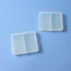 Caja de Polipropileno de 2 Compartimentos para Embalaje Reciclable y Almacenamiento de Accesorios y Piezas Pequeñas, Caja Organizadora Transparente de Plástico de Doble Compartimento para Hilo y Agujas