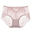 Ropa interior sin costuras de encaje de cintura media para mujer, amigable con la piel, transpirable, elástica, antiarrugas, shorts que cubren la cadera, calzoncillos básicos para niña