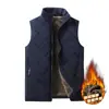 Chaleco 2566 [M-5XL]] Chaleco Grueso de Invierno con Bloqueo de Temperatura, Acolchado de Diamante con Felpa Gruesa, Cuello Alto, Resistente al Frío