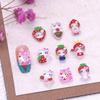 Nuevos Accesorios de Arte de Uñas de Gato KT Accesorios de Uñas de Dibujos Animados Serie Hello Kitty de Fresa Flash Fino Falda Corta Uso Accesorios de Armadura