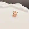 Retenção de Cor Alta Ouro 14K Preenchido Micro-Incustado Zircônia Full Diamond Cintura Fina Espaçador Cristal DIY Pulseira Contas Acessórios Atacado